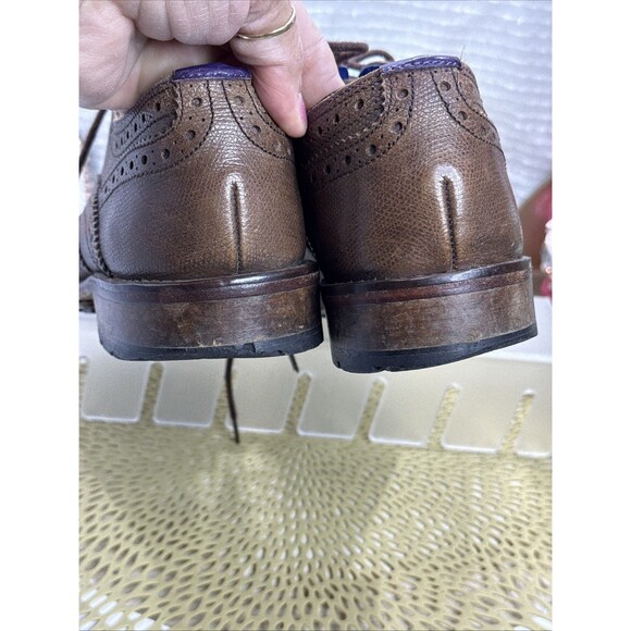 (N6) Ted Baker Mens Guri 7 Brown Oxford Brogue Dress Shoes Wingtip Size 8 main image 8